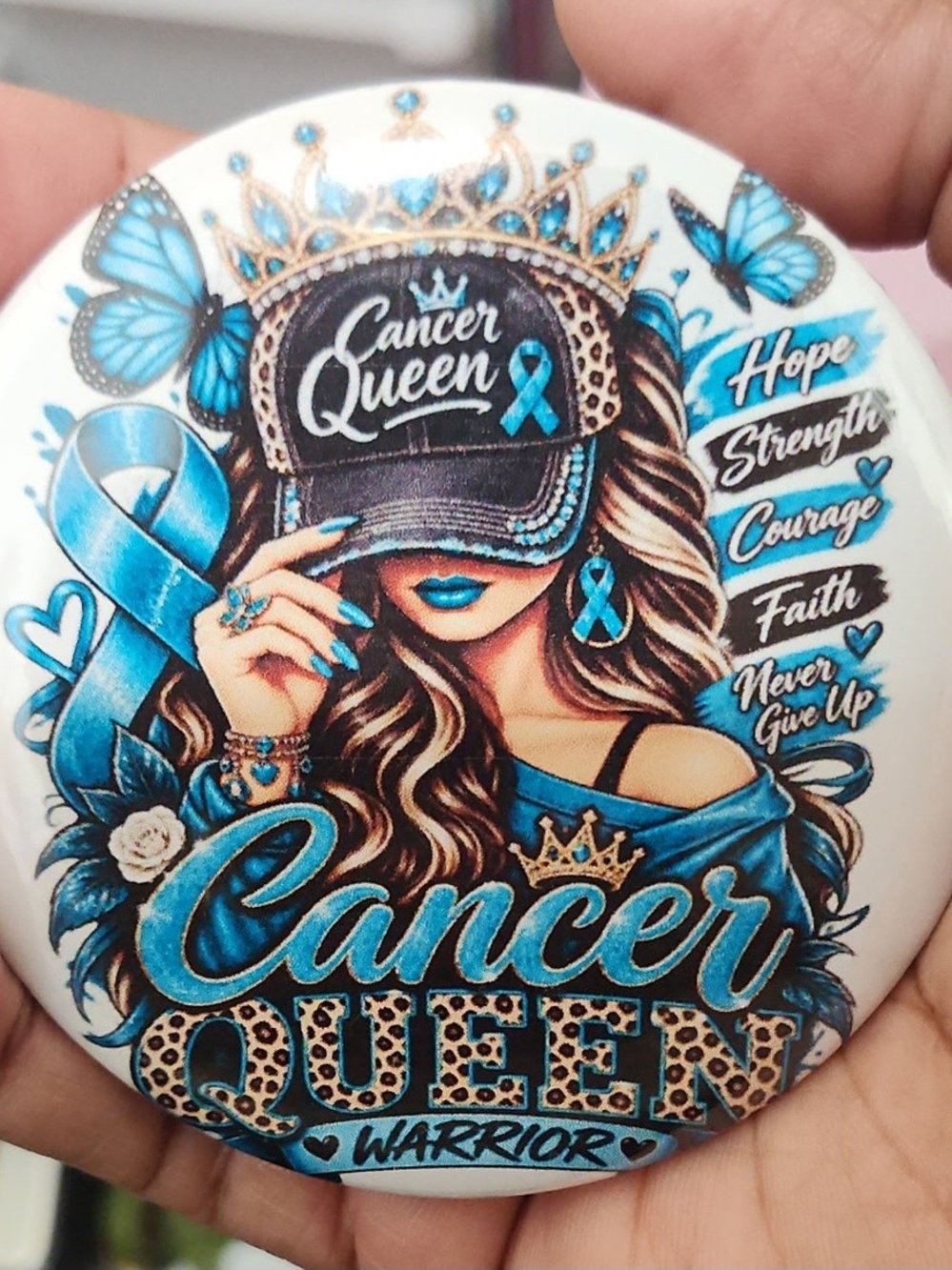 Cancer Queen Button
